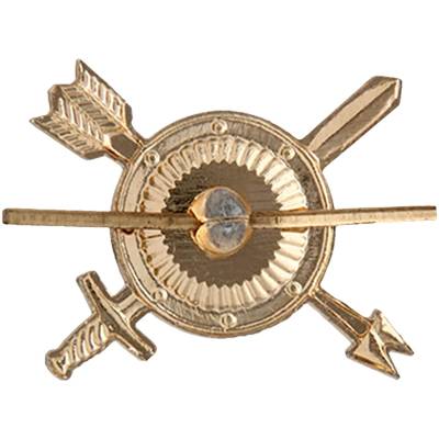 Эмблема ( знак ) петличная ( петлица ) РВСН золотая (2102042) - HAKKI.RU