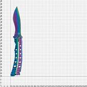 Нож бабочка ( балисонг ) МАСТЕР КЛИНОК складной Дракон хамелеон (3915007) - ВОЕНТОРГ ТЫЛОВИК
