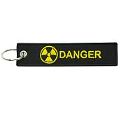 Брелок с символикой DANGER ( ОПАСНЫЙ ) вышитый полоса ( лента ) 13х3 черный (4402422) - ВОЕНТОРГ ТЫЛОВИК