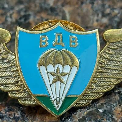 Знак нагрудный ВДВ / Спецназ крылья парашют закрутка (2301235) - HAKKI.RU