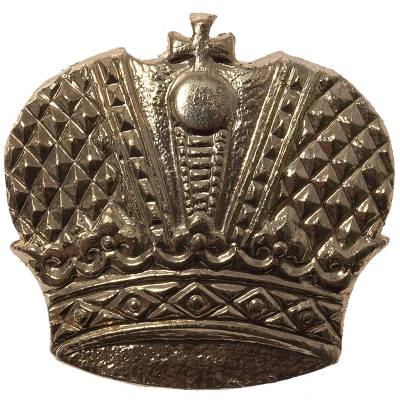 Эмблема ( знак ) петличная ( петлица ) Казачья ( шапка Мономаха ) золотистая (2102187) - HAKKI.RU