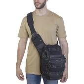 Сумка-органайзер TAC через плечо тактическая MOLLE камуфлированная camo-multi черный (3310324) - ВОЕНТОРГ ТЫЛОВИК