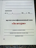 Знак нагрудный МО - ЗА ШТУРМ 1/10 (2301395) - ВОЕНТОРГ ТЫЛОВИК