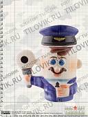 Кружка фарфоровая РЖД с крышкой Кепи (с усами) (4801034) - ВОЕНТОРГ ТЫЛОВИК