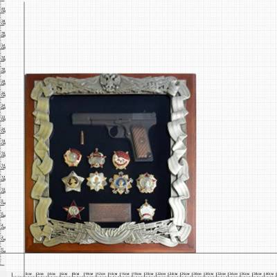 Ключница настенная Пистолет ТТ с наградами СССР деревянная 440х400 (4311069) - HAKKI.RU
