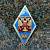 Знак нагрудный ( ромб ) МО РФ - Об окончании Высшего военного училища ( академии, университета, института ) закрутка (2301980) - HAKKI