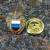 Знак фрачный ФСО России на пимсе золотистый (2302004) - HAKKI.RU