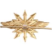 Эмблема ( знак ) петличная ( петлица ) Войска связи золотистая (2102078) - ВОЕНТОРГ ТЫЛОВИК