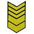 Знак - годичка ( нашивка шеврон ) нарукавный за выслугу лет ( по годам службы ) 13 лет вышитый на липучке (2508013) - HAKKI
