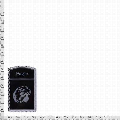 Зажигалка  газовая Eagle ( орел ) серебристо-черная (4403355) - HAKKI.RU