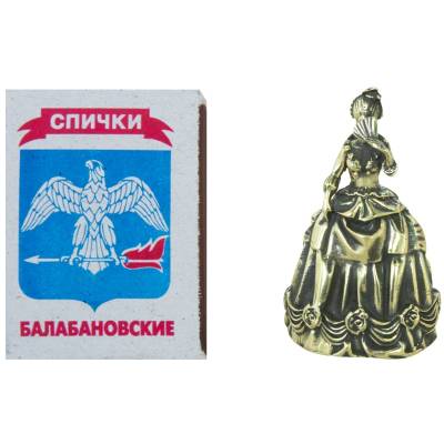 Колокольчик сувенирный Дама с веером бронзовый (4416002) - HAKKI.RU