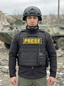 Нашивка ( шеврон патч patch ) на спину PRESS / ПРЕССА вышитая на липучке 25х8 черный (2502020) - ВОЕНТОРГ ТЫЛОВИК