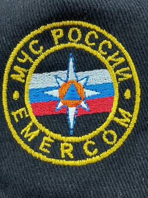 Бейсболка с символикой МЧС России / EMERCOM вышитая черная (1401214) - HAKKI.RU