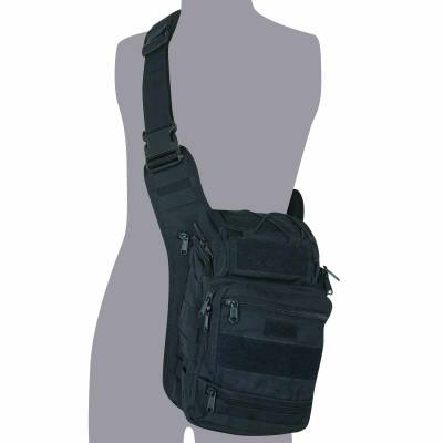 Сумка-органайзер TAC через плечо тактическая MOLLE черная (3310327) - HAKKI.RU