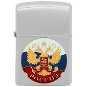 Зажигалка с символикой Герб России бензиновая серебристая (4403339) - ВОЕНТОРГ ТЫЛОВИК