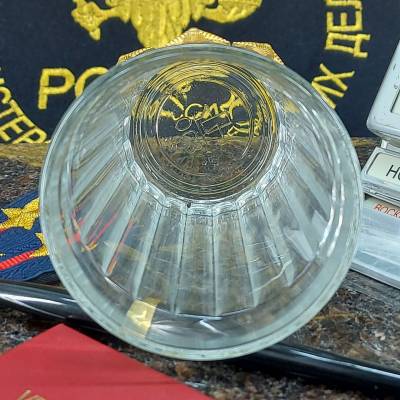 Стакан проставной граненый МВД Полковник звезды золотистые (4609176) - HAKKI.RU