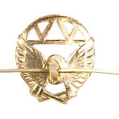Эмблема ( знак ) петличная ( петлица ) Железнодорожные войска золотистая (2102126) - ВОЕНТОРГ ТЫЛОВИК