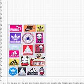 Комплект наклеек на авто виниловых светоотражающих ADIDAS / PUMA / NIKE / CONVERSE / HI PANDA (12016037) - ВОЕНТОРГ ТЫЛОВИК