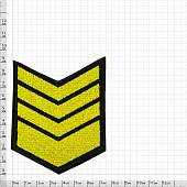 Знак - годичка ( нашивка шеврон ) нарукавный за выслугу лет ( по годам службы ) 8 лет вышитый на липучке (2508008) - ВОЕНТОРГ ТЫЛОВИК