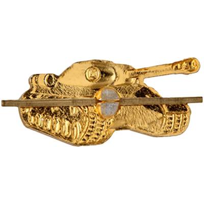Эмблема ( знак ) петличная ( петлица ) Танковые войска правая золотистая (2102081) - HAKKI.RU