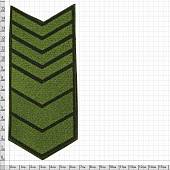 Знак - годичка ( нашивка шеврон ) нарукавный за выслугу лет ( по годам службы ) 19 лет полевой вышитый на липучке (2508069) - ВОЕНТОРГ ТЫЛОВИК