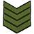Знак - годичка ( нашивка шеврон ) нарукавный за выслугу лет ( по годам службы ) 4 года полевой вышитый (2508079) - HAKKI