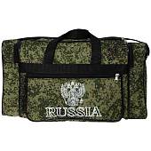 Сумка RUSSIA ( Россия ) камуфлированная с бокавым карманом 45х25х20 22 л 5 м цифра зеленая (3310859) - ВОЕНТОРГ ТЫЛОВИК