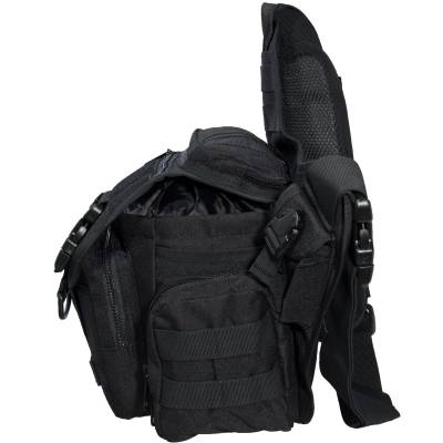 Сумка-органайзер TAC на плечо тактическая MOLLE черная (3310106) - HAKKI.RU