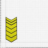 Знак - годичка ( нашивка шеврон ) нарукавный за выслугу лет ( по годам службы ) 22 года вышитый (2508047) - ВОЕНТОРГ ТЫЛОВИК