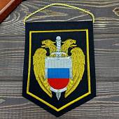 Вымпел с символикой ФСО России средний вышитый 15х21 иссиня-черный (4503055) - ВОЕНТОРГ ТЫЛОВИК