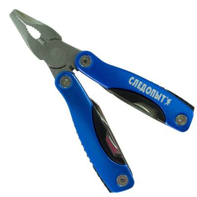 Инструмент многофункциональный ( Multi Tool ) СЛЕДОПЫТ мини 9 предметов синий (3304050) - HAKKI.RU