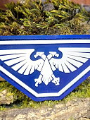 Нашивка ( шеврон патч patch ) тактическая  WARHAMMER Орел имперский 3D PVC ( пластизоль ) на липучке 8,5х4,5 синяя (2504816) - ВОЕНТОРГ ТЫЛОВИК