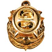Знак фрачный НВМУ ( Нахимовское военно-морское училище ) 21х16 мм на пимсе золотистый (2302041) - ВОЕНТОРГ ТЫЛОВИК