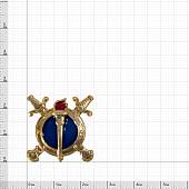 Эмблема ( знак ) петличная ( петлица ) Следственные органы ( Юстиция ) Полиция ОВД МВД России золотистая (2102030) - ВОЕНТОРГ ТЫЛОВИК