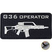 Нашивка ( шеврон патч patch ) тактическая G36 OPERATOR 3D PVC ( пластизоль ) на липучке 8х4 черная (2504255) - ВОЕНТОРГ ТЫЛОВИК