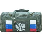 Сумка дорожная с боковым карманом триколор Россия с гербом Б-54 55х25х25 оливковая (3310807) - ВОЕНТОРГ ТЫЛОВИК