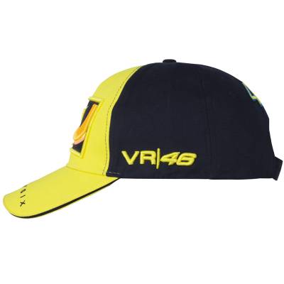 Бейсболка VR46 VRFORTYSIX вышитая черно-желтая (1401129) - HAKKI.RU