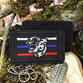 Нашивка ( шеврон патч patch ) тактическая Барс три полоски Россия вышитая на липучке с круглыми краями 7,5х4,5 (2509761) - ВОЕНТОРГ ТЫЛОВИК