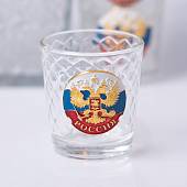 Набор подарочный с символикой Герб ( орел ) России триколор ( графин ( штоф ) высокий + стопки ( рюмки ) 6x50 мл ) (4801943) - ВОЕНТОРГ ТЫЛОВИК