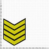 Знак - годичка ( нашивка шеврон ) нарукавный за выслугу лет ( по годам службы ) 4 года вышитый (2508029) - ВОЕНТОРГ ТЫЛОВИК