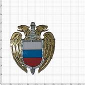 Наклейка металлизированная ФСО России 50х60 мм (4420025) - ВОЕНТОРГ ТЫЛОВИК