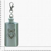 Фляга подарочная с символикой Лиса 2 OZ-50 мл серебристая (4608072) - ВОЕНТОРГ ТЫЛОВИК