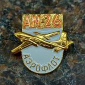 Знак фрачный Самолет АN-26 / АН-26 белый на булавке (2302950) - ВОЕНТОРГ ТЫЛОВИК