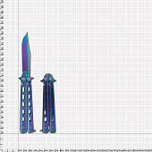 Нож бабочка ( балисонг ) НОЖЕМИР складной Четкий расклад Gradient хамелеон (3915001) - ВОЕНТОРГ ТЫЛОВИК