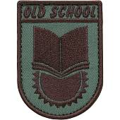 Нашивка ( шеврон патч patch ) тактическая OLD SCHOOL вышитая на липуче 8х5,5 коричневая (2509145) - ВОЕНТОРГ ТЫЛОВИК