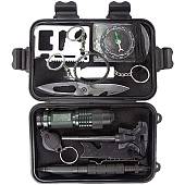 Набор для выживания TAC тактический Survival Kit Universal 8 предметов в кейсе черный (3318999) - ВОЕНТОРГ ТЫЛОВИК