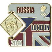 Значок ( знак ) олимпийский Лондон / London 2012 команда России Дзюдо / Judo коллекционный на пимсе (2308031) - ВОЕНТОРГ ТЫЛОВИК