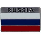 Шильдик ( наклейка шильд ) на авто Rossia / Флаг России 8х5 (12015039) - ВОЕНТОРГ ТЫЛОВИК
