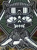 Нашивка ( шеврон патч patch ) тактическая СПЕЦНАЗ КОТИК С ПИСТОЛЕТОМ и НОЖОМ 3D PVC на липучке 7х8 (2504353) - ВОЕНТОРГ ТЫЛОВИК