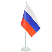 Подставка ( флагшток ) настольная для 1 флага 15х22 330 мм пластик белая (4707001)  - ВОЕНТОРГ ТЫЛОВИК